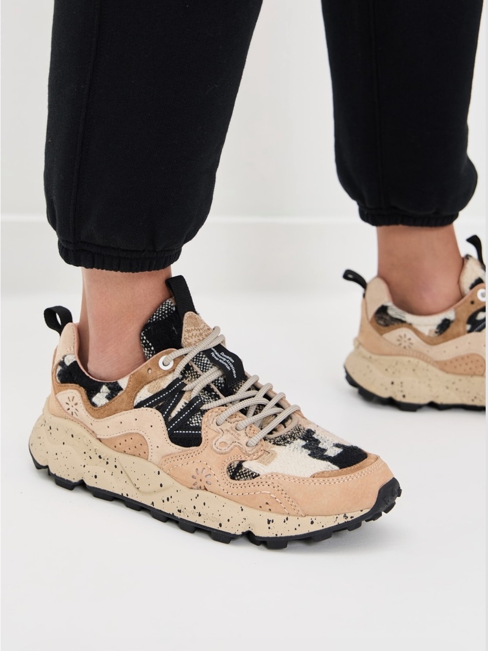 Free People Flower Mountain Yamano 3 Sneakers in Mud Light Brown Size 8.5